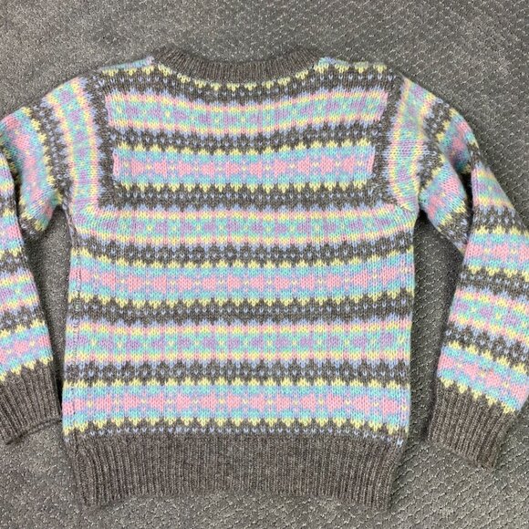 Vintage Braemar Sweater Women's 36 Scottish Shetland Wool Crewneck Fair Isle - Picture 3 of 9